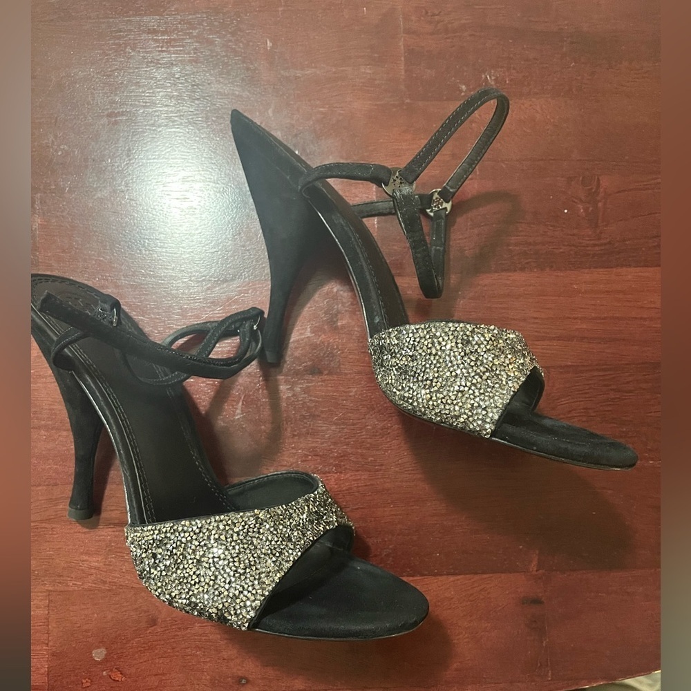 Tory Burch Glitter Heel Sandal, SZ 10M